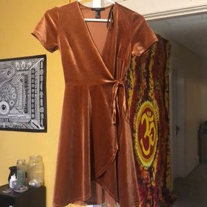 Velvet wrap dress